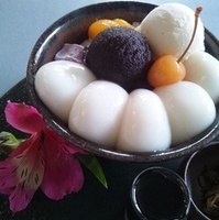 白玉クリームあんみつ