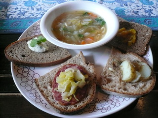 オープンサンド＆スープ
