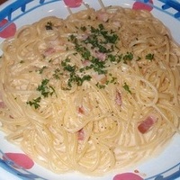 フレッシュ卵の手作りカルボナーラ