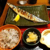 生さんまの炭火焼き定食