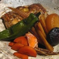 有機野菜と鯛のあら炊き定食