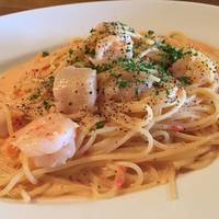 天使のエビのトマトソース