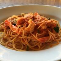 天使のエビのトマトソース