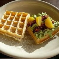 抹茶と小倉ワッフル