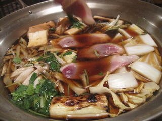 そば屋の鴨ぬき鍋