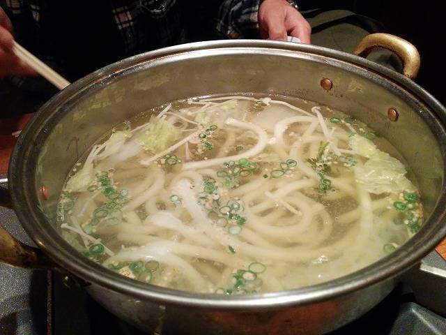 地鶏の「京風白すき焼き」