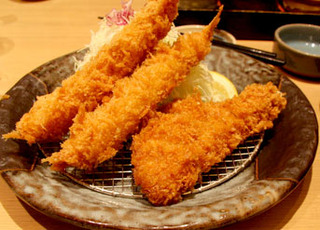 海老フライと豚カツセット