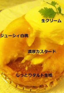 桃のタルト　ケーキ