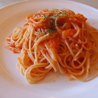 海老のトマトクリームスパゲッティ