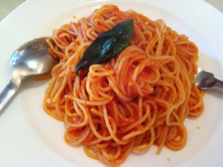 海老のトマトクリームスパゲッティ