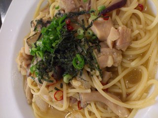 チキンとキノコの和風パスタ