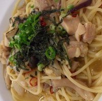 チキンとキノコの和風パスタ