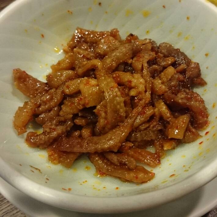 鶏皮のピリ辛煮