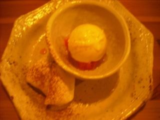 チョコ大福もちとアイス