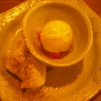 チョコ大福もちとアイス