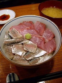 いなだと鯵のハーフ丼