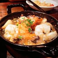 海老とマッシュルームのアヒージョ