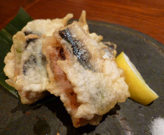秋刀魚の梅肉揚げ