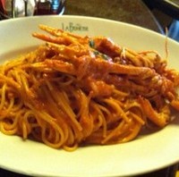 手長海老のトマトクリームソーススパゲッティ