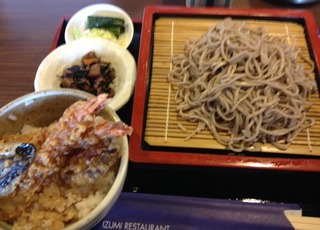 そばとエビ天丼定食