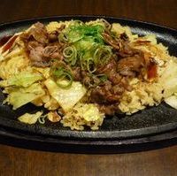 神戸牛スライス鉄板ビーフライス