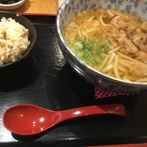 鶏皮パリパリうどん