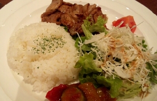 豚のしょうが焼きプレート