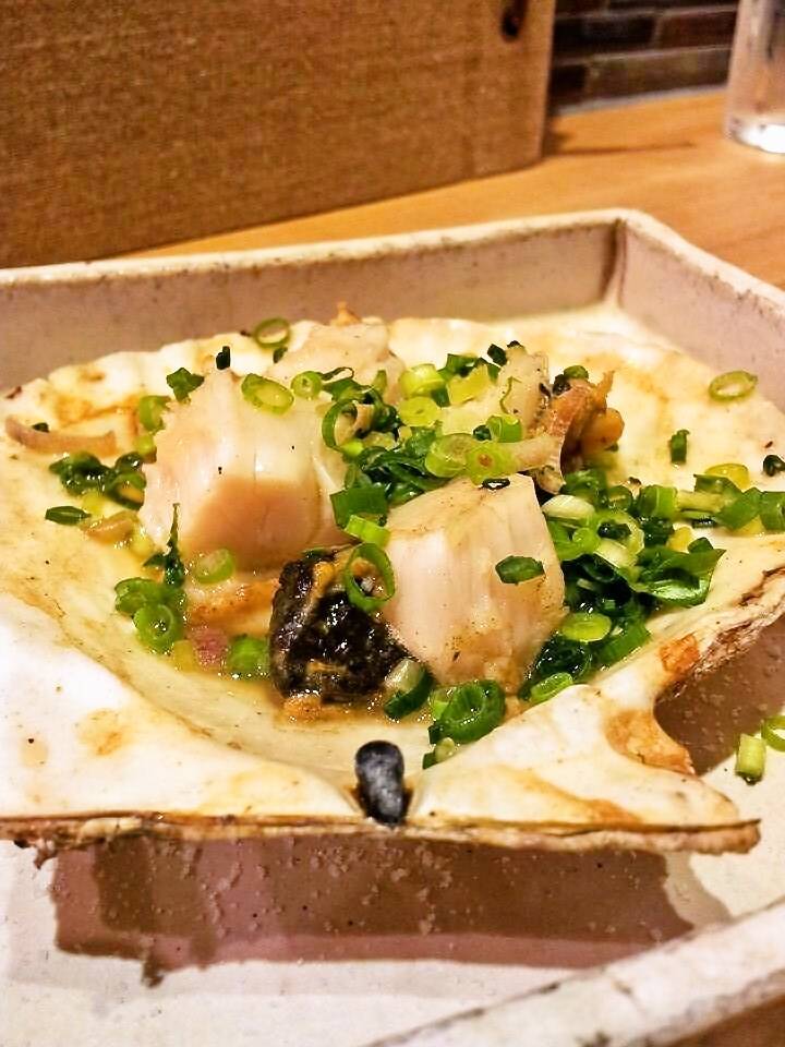 北海道活帆立のバター焼き