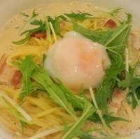 和風カルボナーラ豆乳スープ