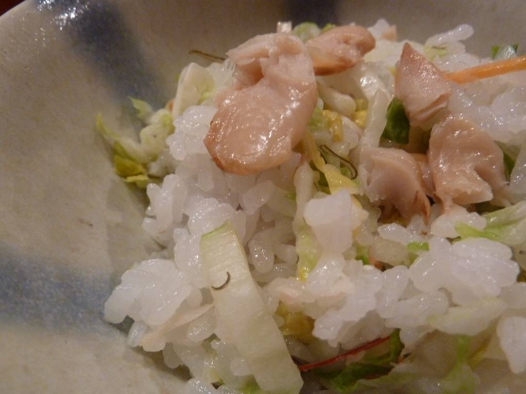 鮭と白菜漬けのごはん