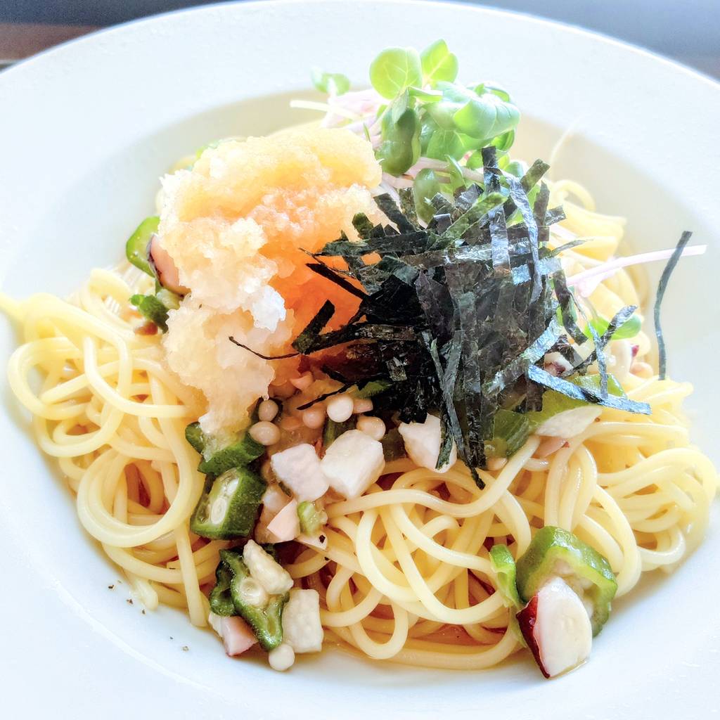 冷製　タコと長芋のさっぱりおろしパスタ