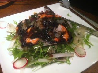 三陸海草とさらだ海老のサラダ