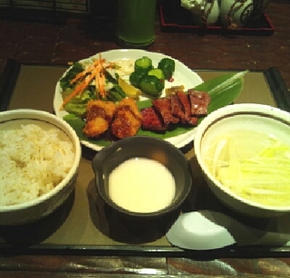 牛たん&カキフライ定食