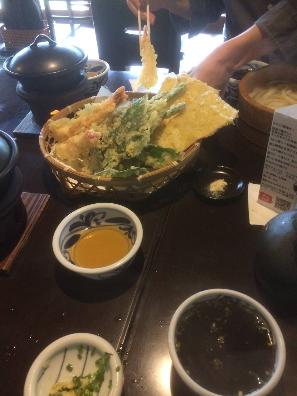 海老と季節野菜の天ぷら盛り合わせ