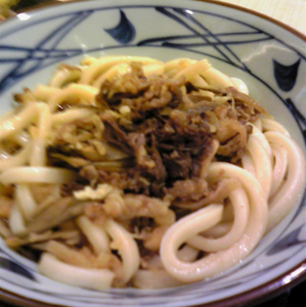 肉ごぼうぶっかけうどん