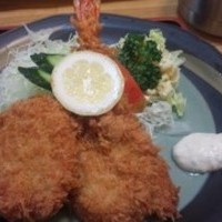 ミックス定食　エビ・ヒレ