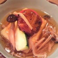 豆腐と有機野菜の揚げ出し