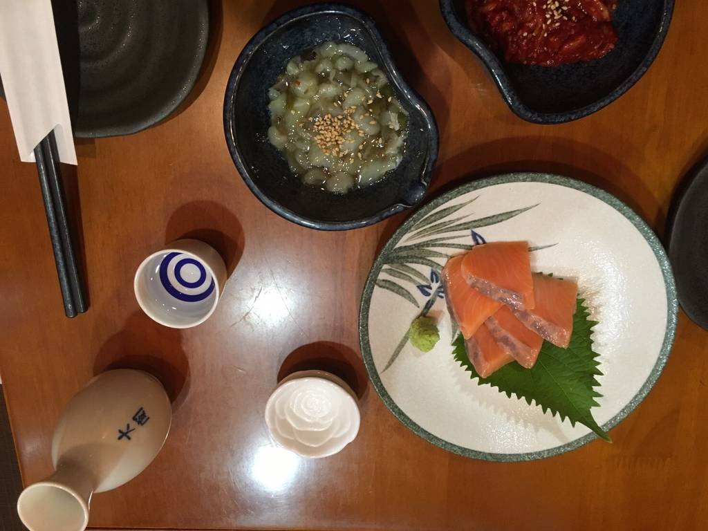 サーモンとたこわさび