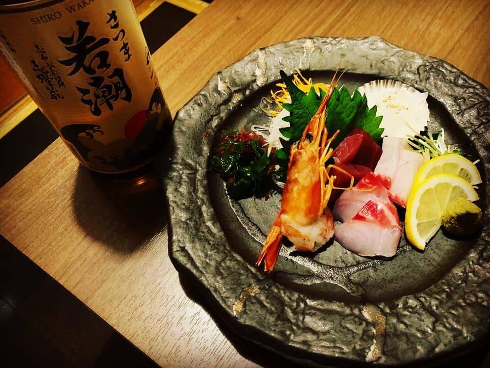 お刺身と白若潮（シロワカシオ）