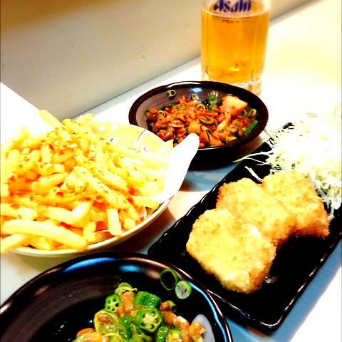 キムチ納豆、オクラ納豆