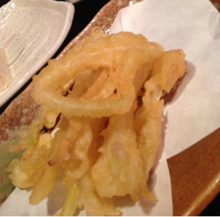 島らっきょの天ぷら