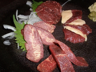 馬刺し５種盛合わせ