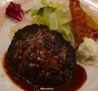 ハンバーグ＆海老フライ