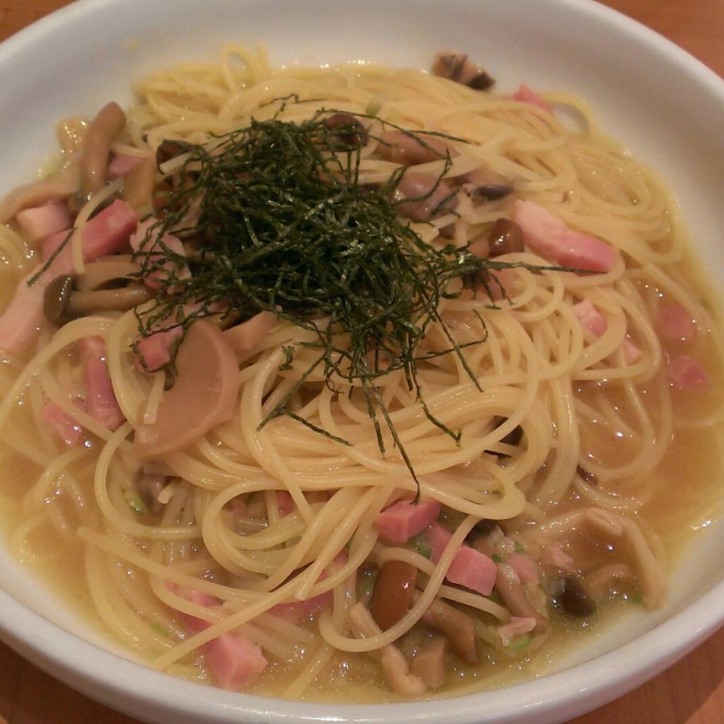 ベーコンときのこの醤油バター