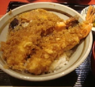 大海老天丼　味噌汁　お新香付