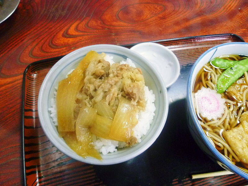 きつねそば＋ミニ牛丼