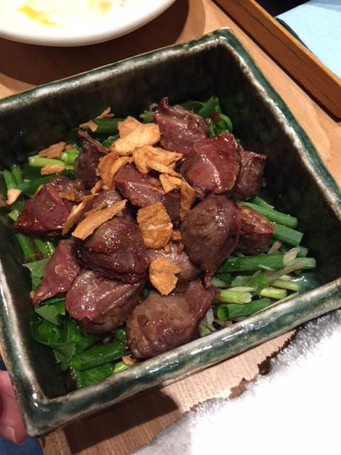 砂肝のにんにく醤油