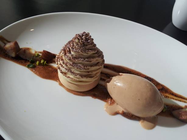 丹波産栗のモンブラン　アッサムティーアイスクリーム