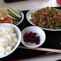 青椒肉絲定食