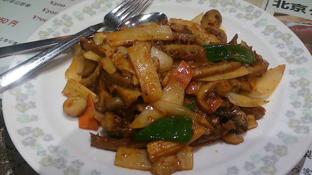 ハチノス辛口炒め